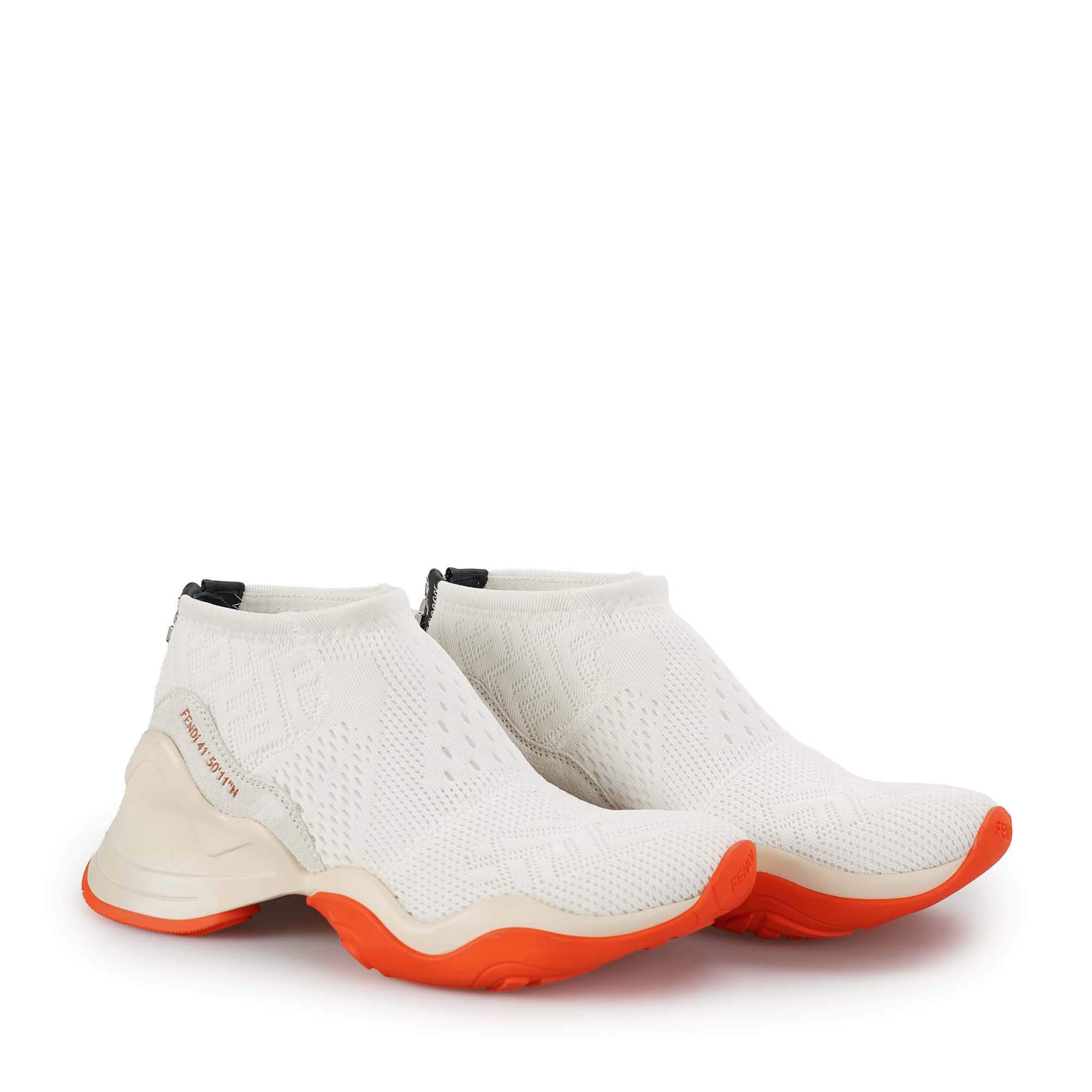 Fendi - White Knit FFluid Sneakers 